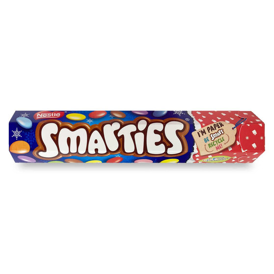 Chocolate Smarties Christmas Tube Chocolate Smarties Christmas Tube
