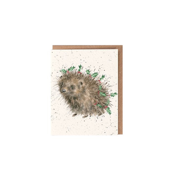 Wrendale Christmas Hedgehog Card small Wrendale Christmas Hedgehog Card small