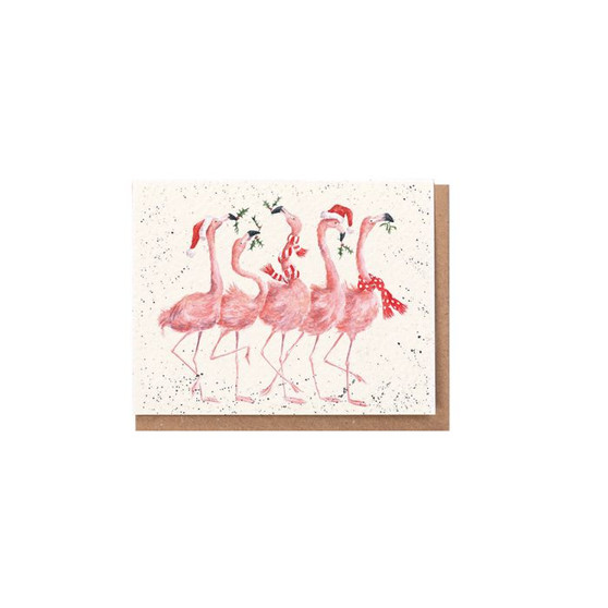 Wrendale Flamingo Christmas Card small