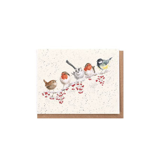 Wrendale Birds Snowy day Card small Wrendale Birds Snowy day Card small