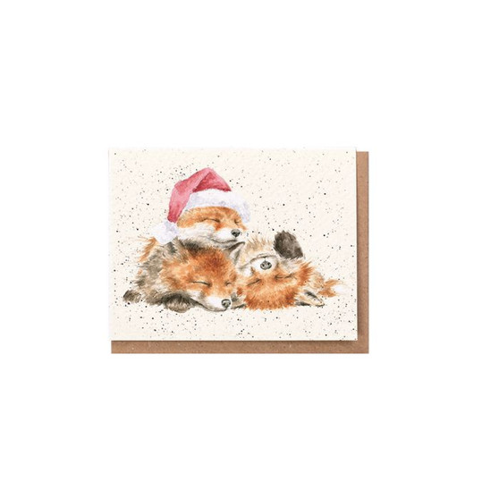 Wrendale Christmas Fox Card small