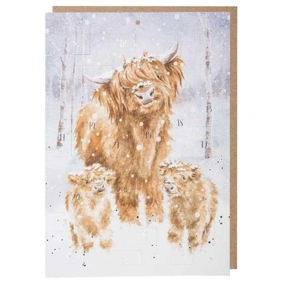 Wrendale Advent Calendar Highland Cow