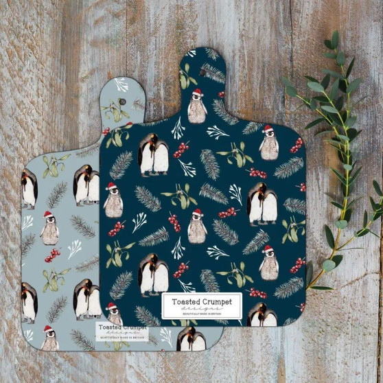 Gift Christmas Penguin Mini Cutting Board Gift Christmas Penguin Mini Cutting Board