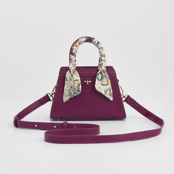 Fable FLoral Engravings Mini Plum Tote