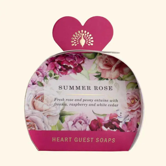 The English Soap Company Heart Guest Soap Summer Rose