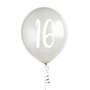 Number 16 Balloons Silver Number 16 Balloons Silver
