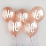 Number 16 Balloons Rose Gold Number 16 Balloons Rose Gold