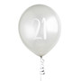 Number 21 Balloons Silver Number 21 Balloons Silver