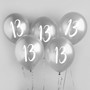 Number 13 Balloon Silver Number 13 Balloon Silver