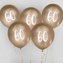 Number 60 Balloons Gold Chrome Number 60 Balloons Gold Chrome