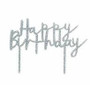 Cake Topper Happy Birthday Silver Cake Topper Happy Birthday Silver