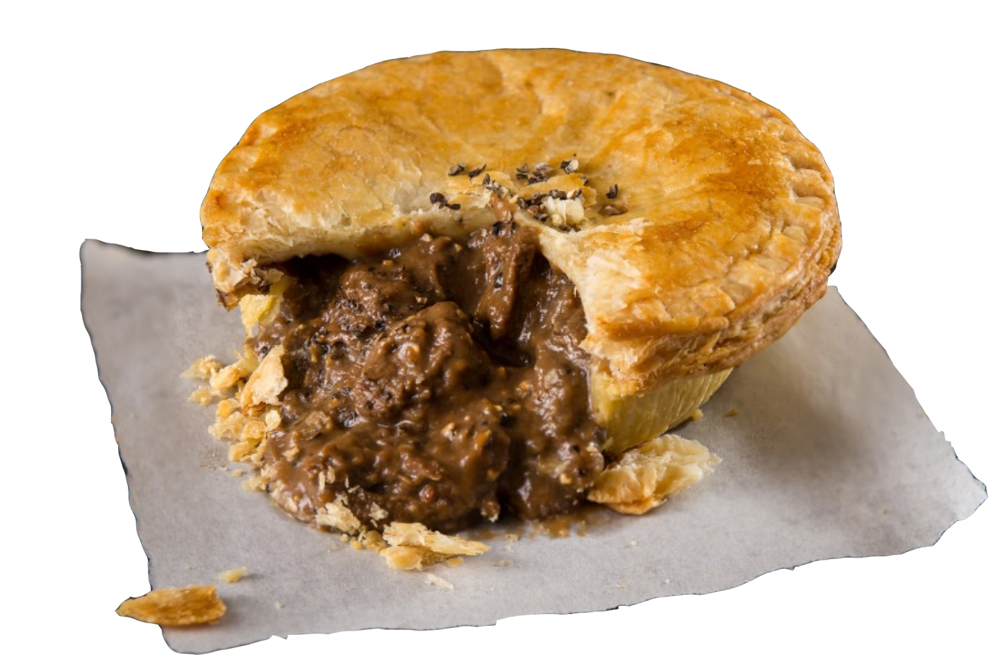 Pouch Pies Pepper Steak Pie