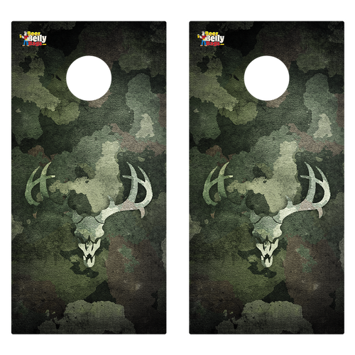 Camo Deer Cornhole Board Wraps