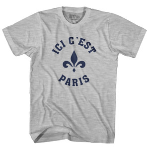 ICI C'est Paris Adult Cotton T-shirt - Grey Heather