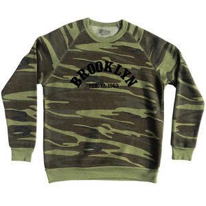 Jordan Birthdate Brooklyn Feb 17 1963 Adult Tri-Blend Sweatshirt - Camo Jordan Birthdate Brooklyn Feb 17 1963 Adult Tri-Blend Sweatshirt - Camo