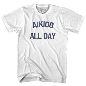 Aikido All Day Youth Cotton T-shirt - White Aikido All Day Youth Cotton T-shirt - White