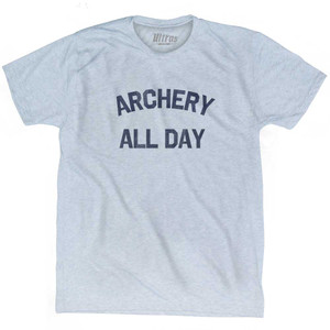 Archery All Day Adult Tri-Blend T-shirt - Athletic White