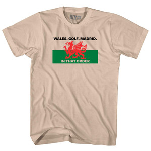 Wales Golf Madrid Adult Cotton T-shirt - Creme