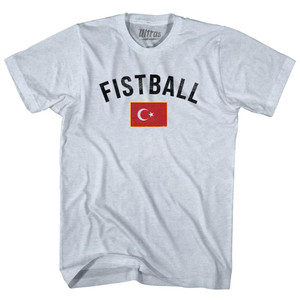 Turkey Fistball Country Flag Adult Tri-Blend T-shirt - Athletic White