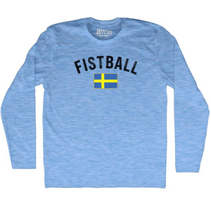 Sweden Fistball Country Flag Adult Tri-Blend Long Sleeve T-shirt - Athletic Blue Sweden Fistball Country Flag Adult Tri-Blend Long Sleeve T-shirt - Athletic Blue