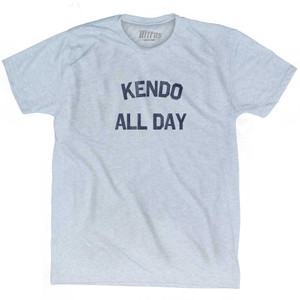 Kendo All Day Adult Tri-Blend T-shirt - Athletic White