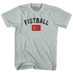 Turkey Fistball Country Flag Adult Tri-Blend T-shirt - Athletic Cool Grey Turkey Fistball Country Flag Adult Tri-Blend T-shirt - Athletic Cool Grey