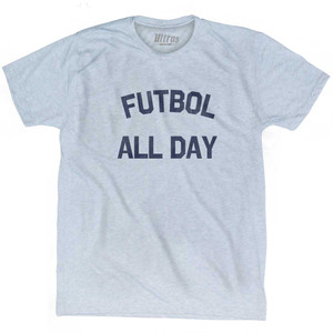 Futbol All Day Adult Tri-Blend T-shirt - Athletic White