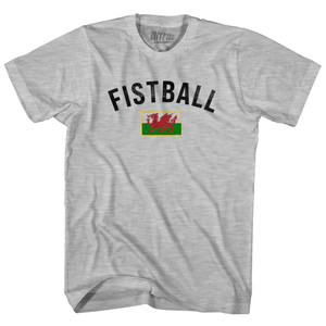 Wales Fistball Country Flag Youth Cotton T-shirt - Grey Heather Wales Fistball Country Flag Youth Cotton T-shirt - Grey Heather