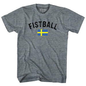 Sweden Fistball Country Flag Adult Tri-Blend T-shirt - Athletic Grey Sweden Fistball Country Flag Adult Tri-Blend T-shirt - Athletic Grey