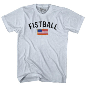United States of America Fistball Country Flag Adult Tri-Blend T-shirt - Athletic White United States of America Fistball Country Flag Adult Tri-Blend T-shirt - Athletic White