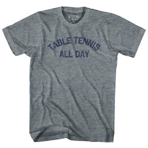 Table Tennis All Day Womens Tri-Blend Junior Cut T-Shirt - Athletic Grey Table Tennis All Day Womens Tri-Blend Junior Cut T-Shirt - Athletic Grey