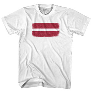 Latvia Country Flag Youth Cotton T-shirt - White Latvia Country Flag Youth Cotton T-shirt - White