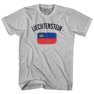 Liechtenstein Country Flag Heritage Womens Cotton Junior Cut T-Shirt - Grey Heather Liechtenstein Country Flag Heritage Womens Cotton Junior Cut T-Shirt - Grey Heather