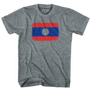 Laos Country Flag Womens Tri-Blend Junior Cut T-Shirt - Athletic Grey Laos Country Flag Womens Tri-Blend Junior Cut T-Shirt - Athletic Grey