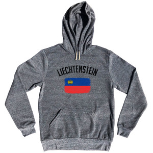 Liechtenstein Country Flag Heritage Tri-Blend Hoodie - Athletic Grey Liechtenstein Country Flag Heritage Tri-Blend Hoodie - Athletic Grey