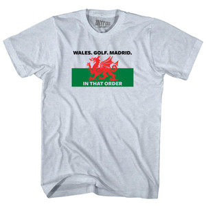 Wales Golf Madrid Adult Tri-Blend T-shirt - Athletic White
