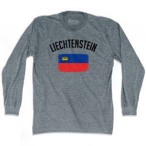 Liechtenstein Country Flag Heritage Adult Tri-Blend Long Sleeve T-shirt - Athletic Grey Liechtenstein Country Flag Heritage Adult Tri-Blend Long Sleeve T-shirt - Athletic Grey