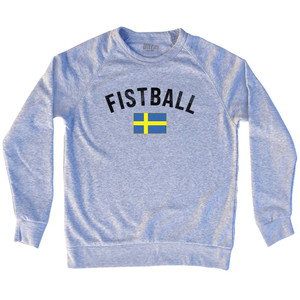 Sweden Fistball Country Flag Adult Tri-Blend Sweatshirt - Grey Heather Sweden Fistball Country Flag Adult Tri-Blend Sweatshirt - Grey Heather