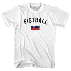 Slovakia Fistball Country Flag Womens Cotton Junior Cut T-Shirt - White Slovakia Fistball Country Flag Womens Cotton Junior Cut T-Shirt - White