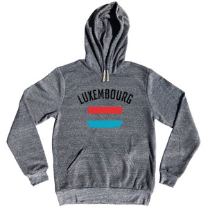 Luxembourg Country Flag Heritage Tri-Blend Hoodie - Athletic Grey Luxembourg Country Flag Heritage Tri-Blend Hoodie - Athletic Grey