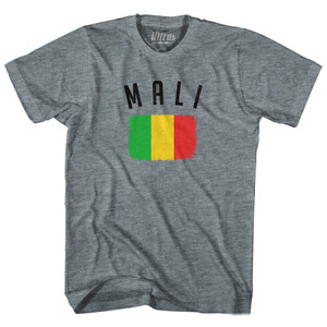 Mali Country Flag Heritage Adult Tri-Blend T-shirt - Athletic Grey Mali Country Flag Heritage Adult Tri-Blend T-shirt - Athletic Grey