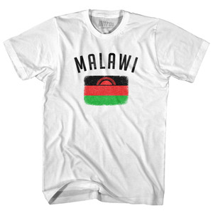 Malawi Country Flag Heritage Womens Cotton Junior Cut T-Shirt - White Malawi Country Flag Heritage Womens Cotton Junior Cut T-Shirt - White