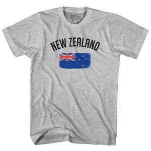 New Zealand Country Flag Heritage Adult Cotton T-shirt - Grey Heather New Zealand Country Flag Heritage Adult Cotton T-shirt - Grey Heather