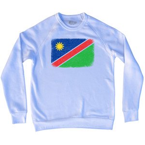 Namibia Country Flag Adult Tri-Blend Sweatshirt - White Namibia Country Flag Adult Tri-Blend Sweatshirt - White