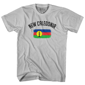 New Caledonia Country Flag Heritage Adult Cotton T-shirt - Cool Grey New Caledonia Country Flag Heritage Adult Cotton T-shirt - Cool Grey