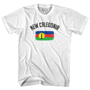 New Caledonia Country Flag Heritage Youth Cotton T-shirt - White New Caledonia Country Flag Heritage Youth Cotton T-shirt - White