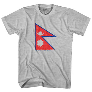 Nepal Country Flag Womens Cotton Junior Cut T-Shirt - Grey Heather Nepal Country Flag Womens Cotton Junior Cut T-Shirt - Grey Heather