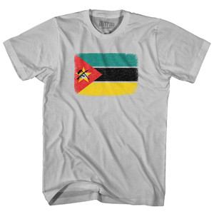 Mozambique Country Flag Adult Cotton T-shirt - Cool Grey