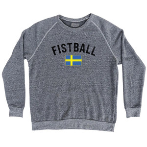 Sweden Fistball Country Flag Adult Tri-Blend Sweatshirt - Athletic Grey Sweden Fistball Country Flag Adult Tri-Blend Sweatshirt - Athletic Grey