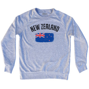 New Zealand Country Flag Heritage Adult Tri-Blend Sweatshirt - Heather Grey New Zealand Country Flag Heritage Adult Tri-Blend Sweatshirt - Heather Grey